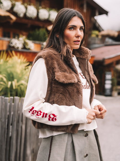 Fake Fur Weste "Cocoa Finesse"