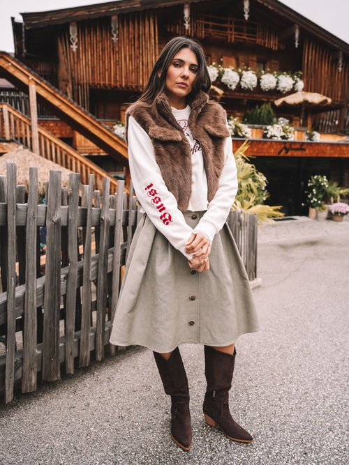 Fake Fur Weste "Cocoa Finesse"