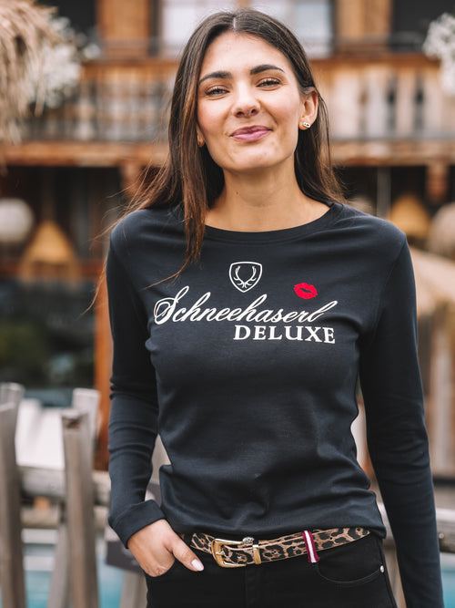 Langarm Shirt "Schneehaserl Deluxe"