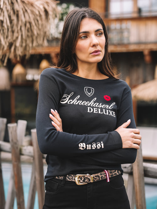Langarm Shirt "Schneehaserl Deluxe"
