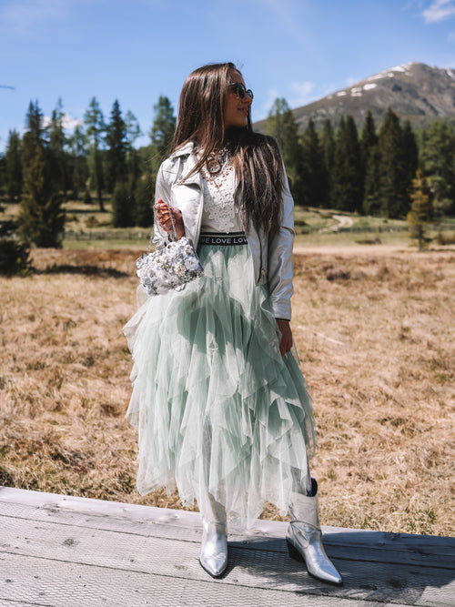 Kunstlederjacke „Silver Glow“