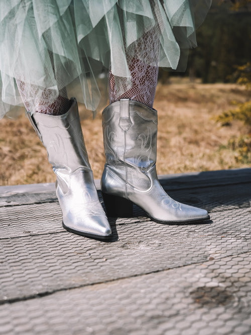 Cowgirl Boots „Silver Stardust“