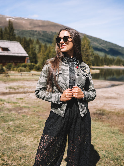 Jeansjacke „Goldrebellin"
