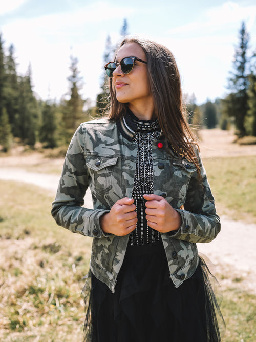 Jeansjacke „Goldrebellin"