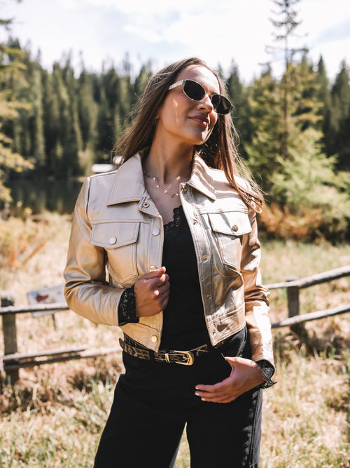 Kunstlederjacke „Sunset Gold“