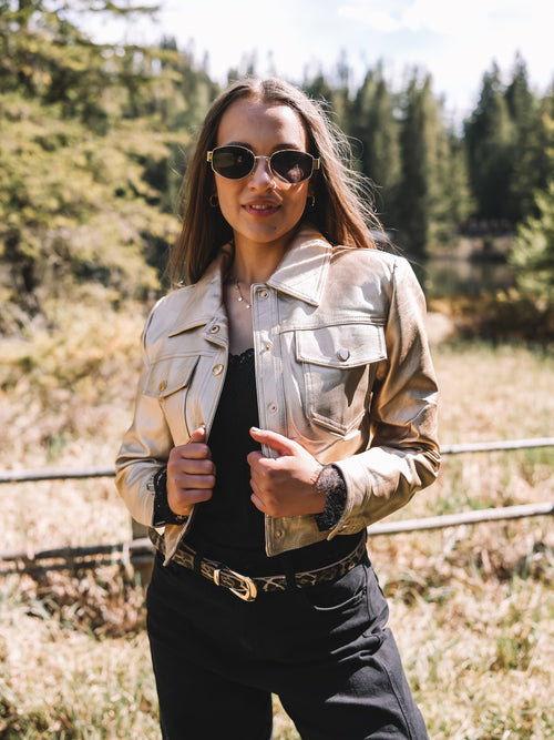 Kunstlederjacke „Sunset Gold“