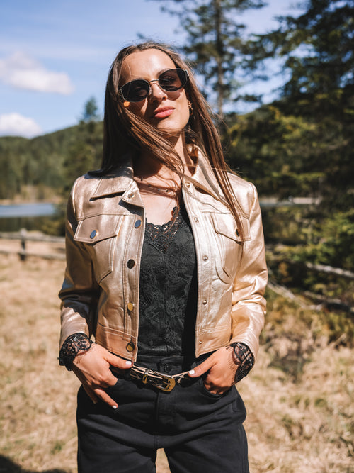 Kunstlederjacke „Sunset Gold“