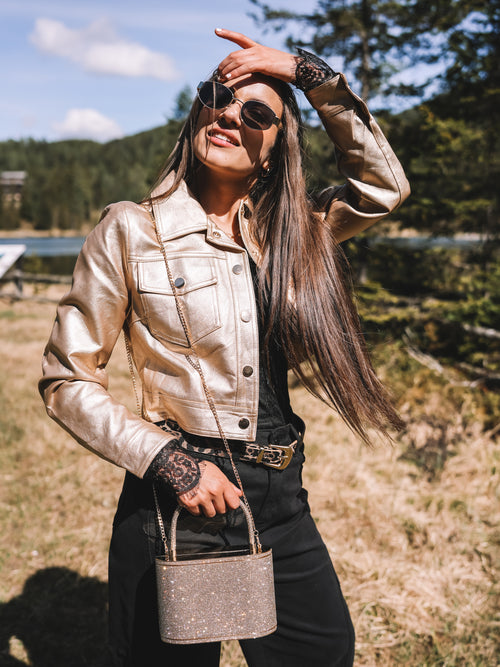 Kunstlederjacke „Sunset Gold“
