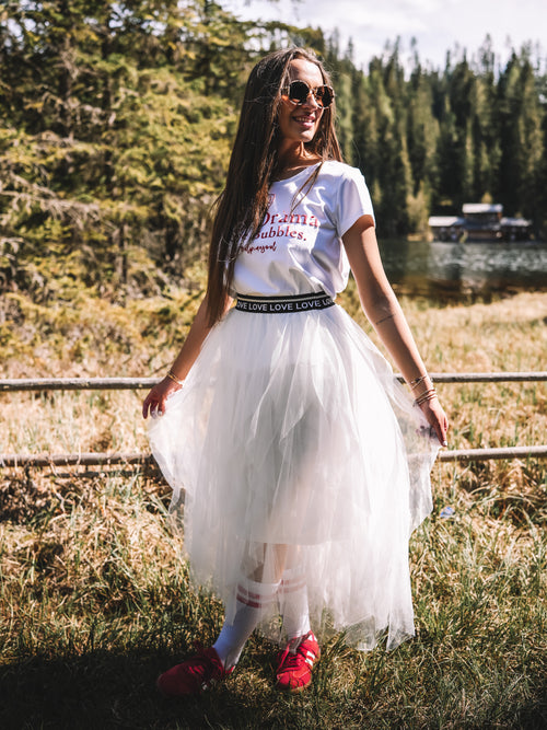 T-Shirt „Less Drama More Bubbles“