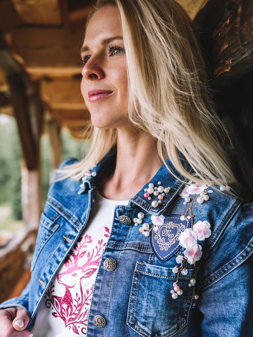 Jeansjacke „Blooming Alps“