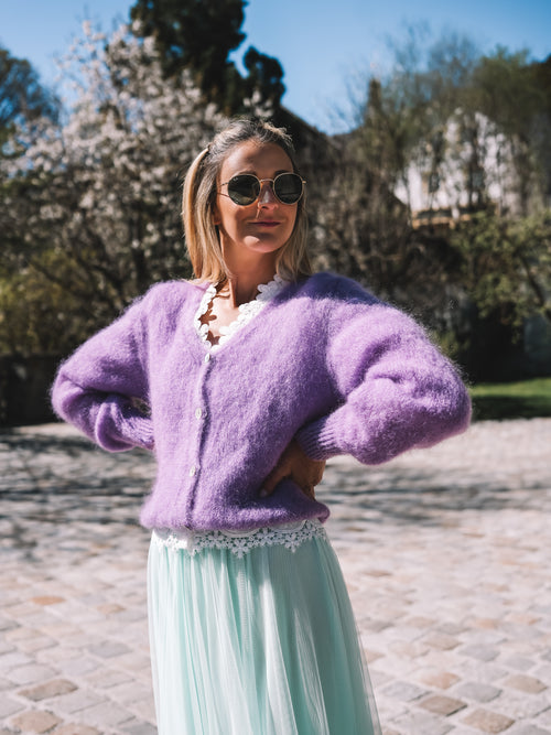 Strickjacke „Alpine Lavender“