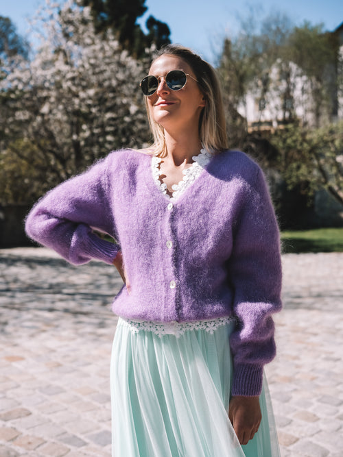 Strickjacke „Alpine Lavender“