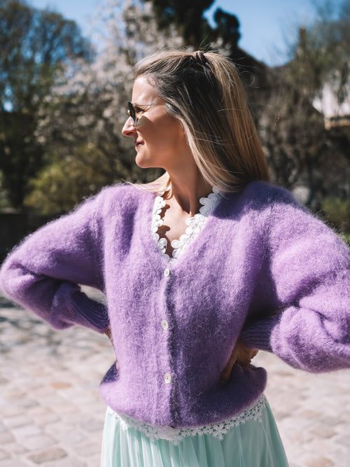 Strickjacke „Alpine Lavender“