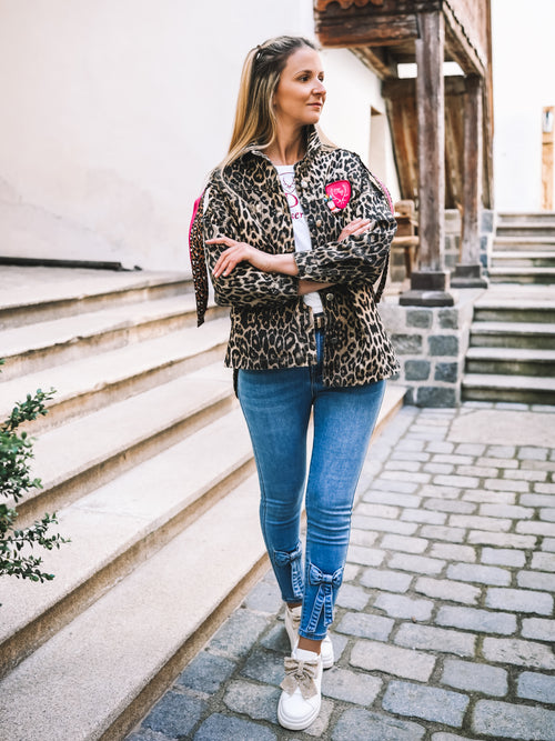 Oversized Jeansjacke „Alpine Vibes“