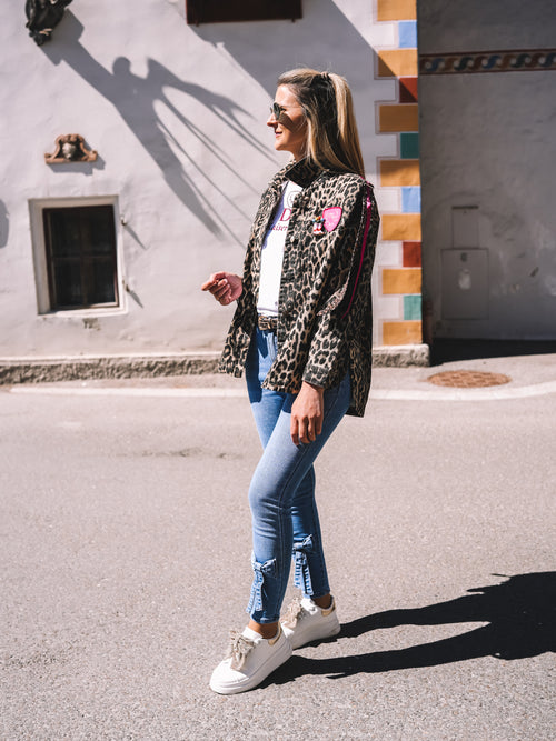 Oversized Jeansjacke „Alpine Vibes“