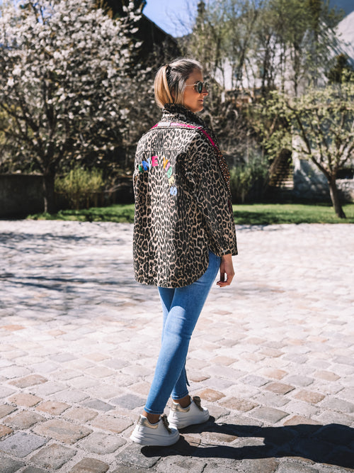 Oversized Jeansjacke „Alpine Vibes“