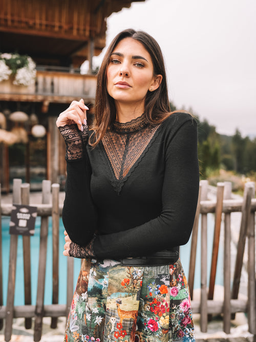 Spitzentop "Noir Allure"
