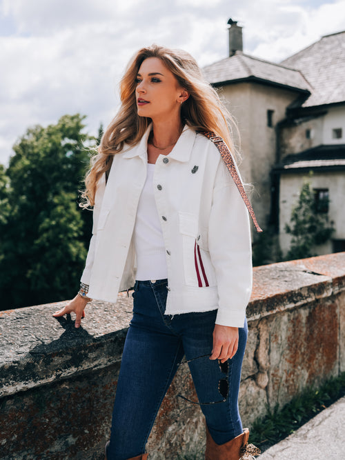 Oversized Jeansjacke "Glanz der Alpen"