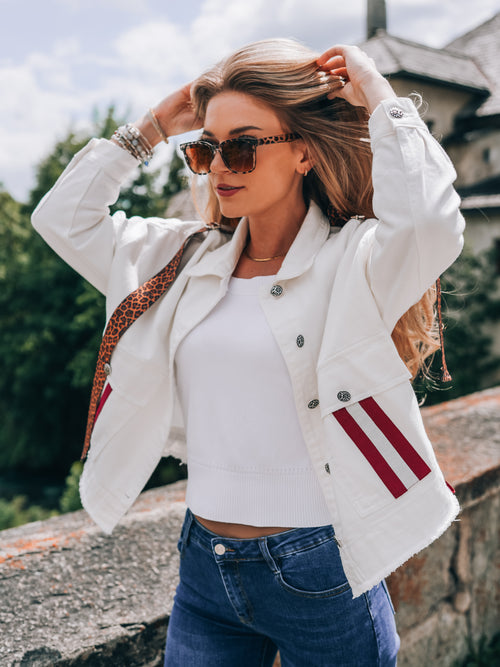 Oversized Jeansjacke "Glanz der Alpen"