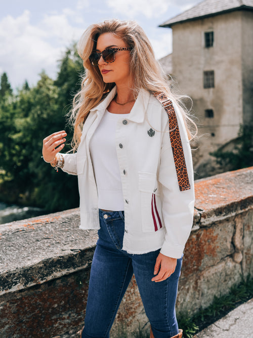 Oversized Jeansjacke "Glanz der Alpen"