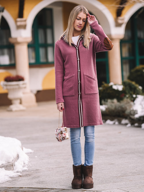 Strickmantel „Rosé Alpenharmonie“