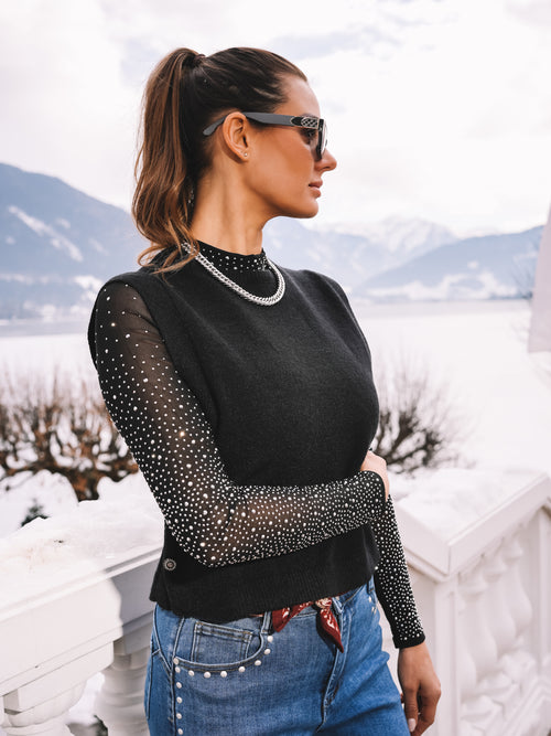 Ärmelloser Pullover "Black Presence"