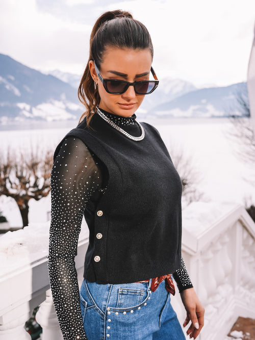 Ärmelloser Pullover "Black Presence"