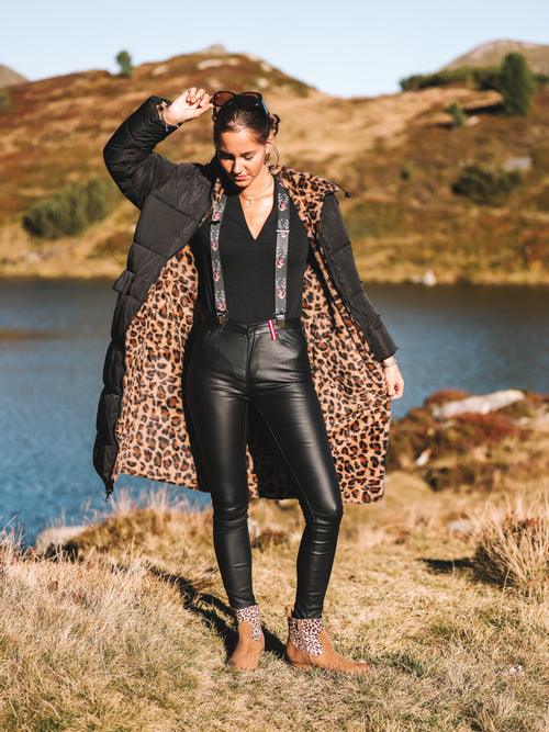 Wende-Puffermantel „Black Leo“