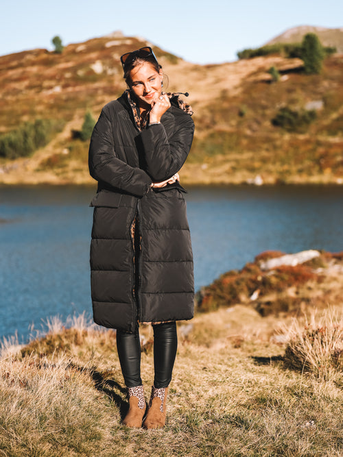 Wende-Puffermantel „Black Leo“