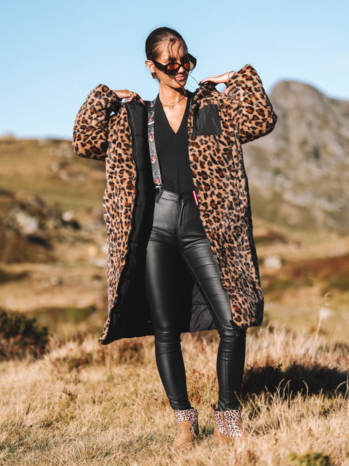 Wende-Puffermantel „Black Leo“