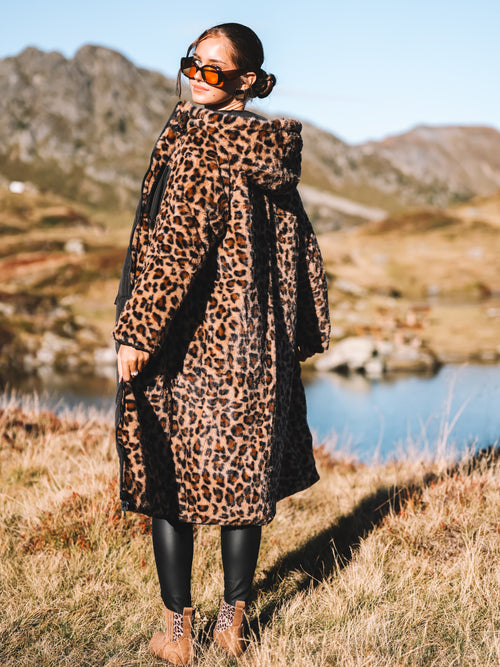 Wende-Puffermantel „Black Leo“