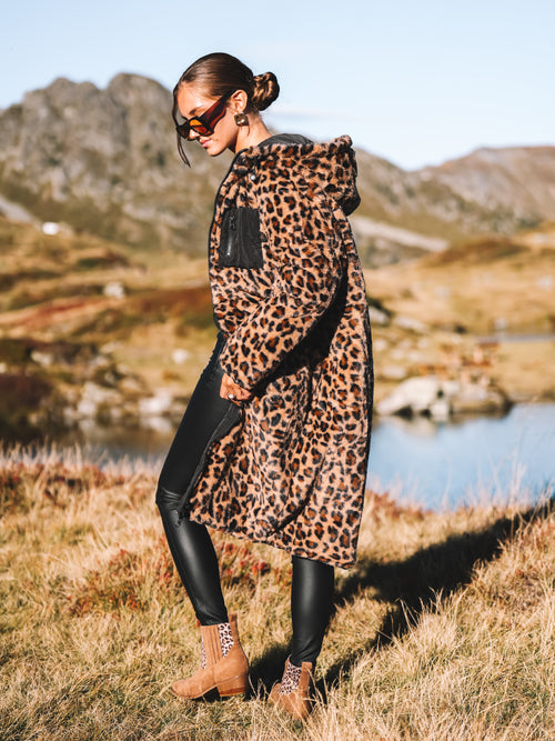 Wende-Puffermantel „Black Leo“