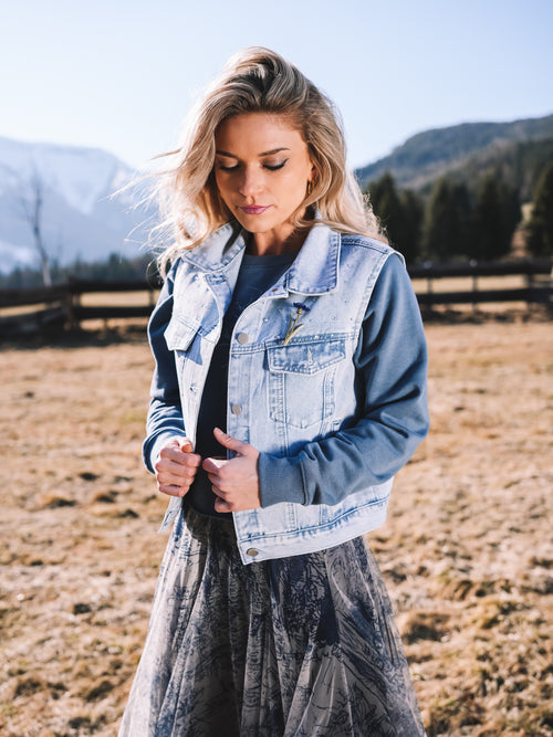 Jeansweste „Ice Glow“