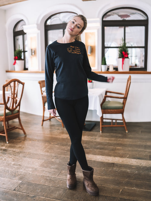 Langarm Shirt "Lipstick & Kipferl“