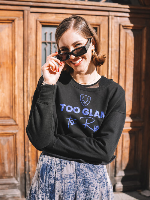 Cropped Pullover „Blue Signature“