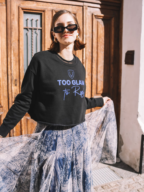 Cropped Pullover „Blue Signature“