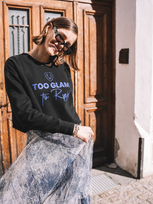 Cropped Pullover „Blue Signature“