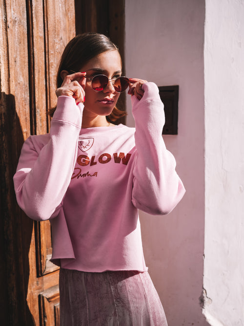 Cropped Pullover „Glow Time“