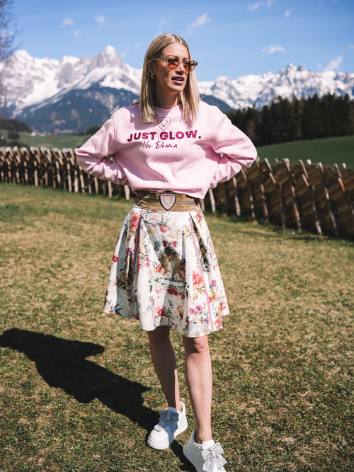 Boxy Pulli „Just Glow“ - Pink