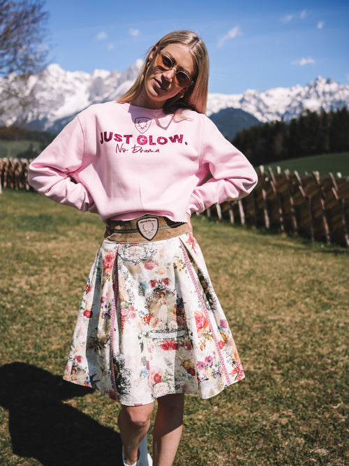 Boxy Pulli „Just Glow“ - Pink