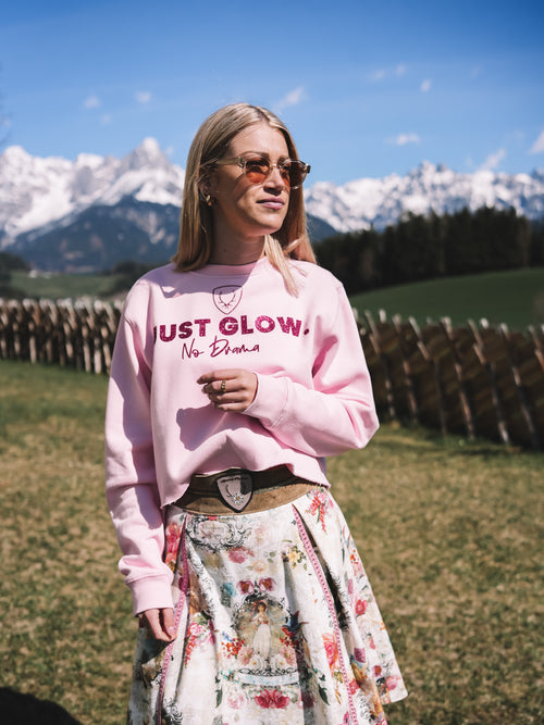 Boxy Pulli „Just Glow“ - Pink