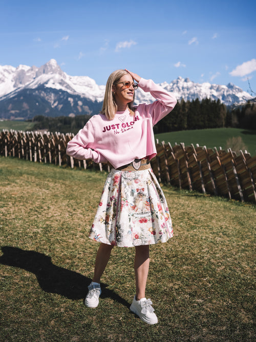 Boxy Pulli „Just Glow“ - Pink