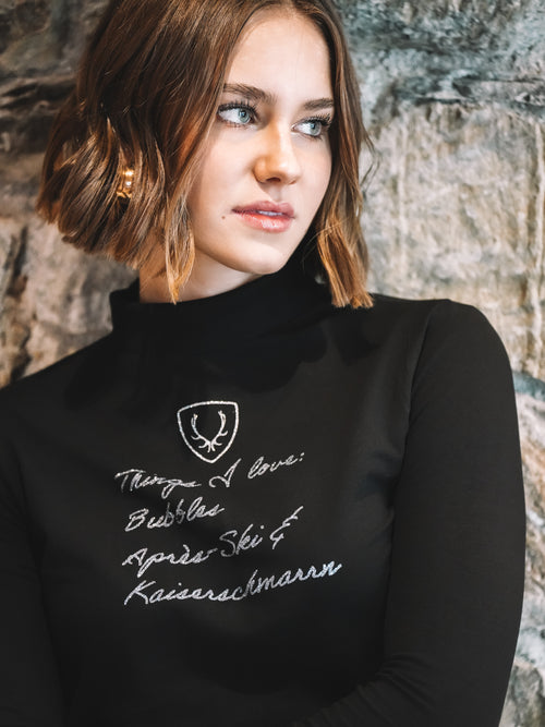 Langarm Shirt „Alpine Love List“ schwarz