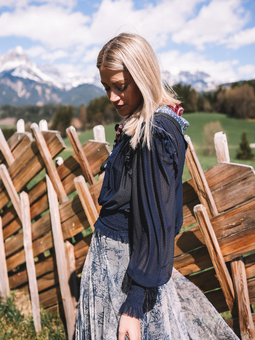 Jerseybluse „Blue Romance“