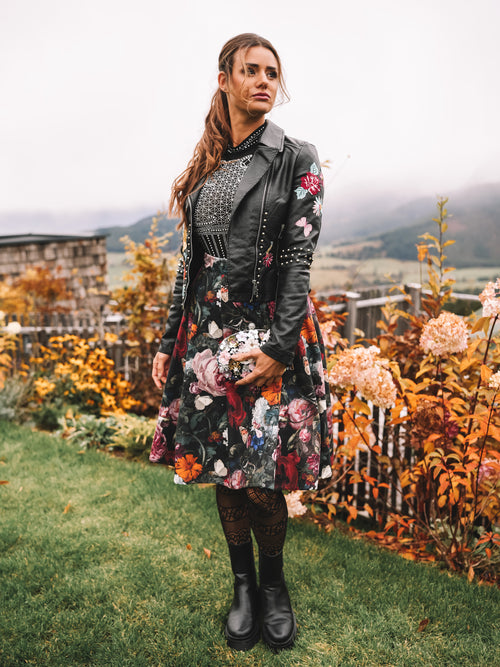 Lederjacke „Wilde Blüte“