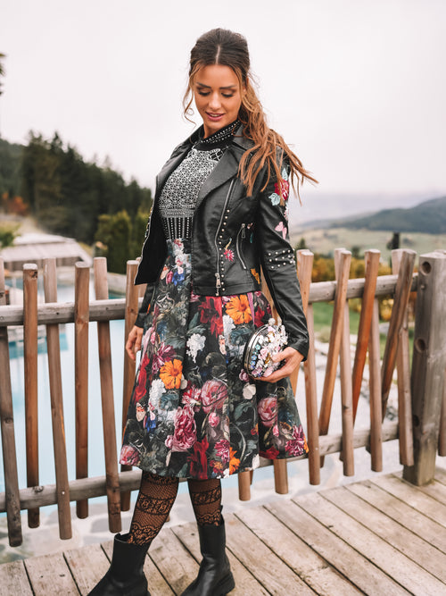Lederjacke „Wilde Blüte“