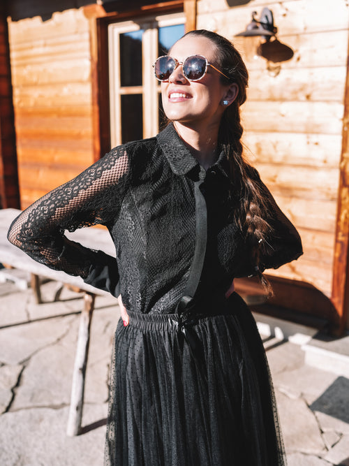 Bluse „Bergromantik“ schwarz