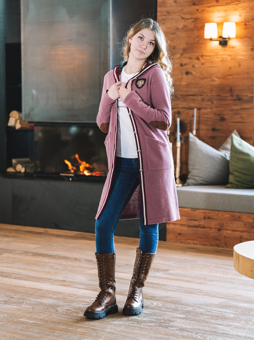 Strickmantel „Rosé Alpenharmonie“