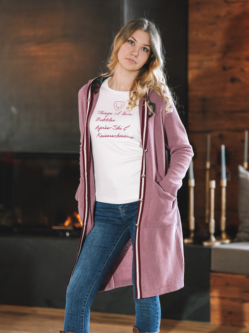 Strickmantel „Rosé Alpenharmonie“