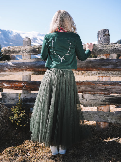 Jeansjacke „Blütenwald“